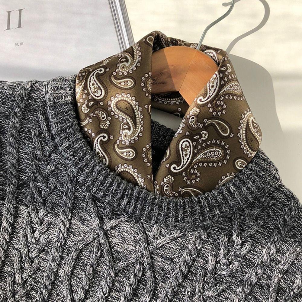 Clothing Accessories Headscarf Printing Korean Style Scarves Female Shawl Silk Scarf Printed Scarf