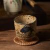 Japanese Style 2.8inch Hand-painted Tea Cup Ceramic Lotus Kungfu Teacup Fish Flower Birds Tea Set Handy Cup