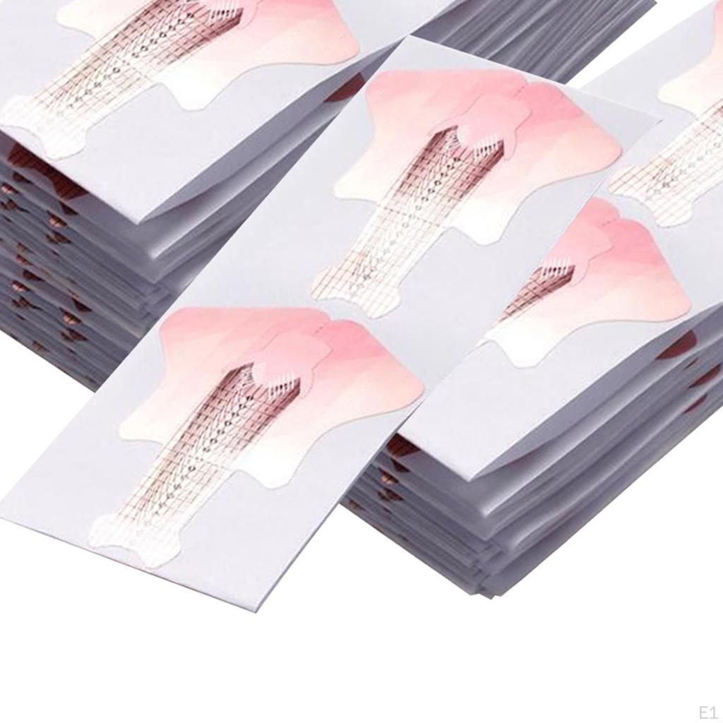 Professional Nail Forms Manicure Design Guidance Smooth Strong for Home Use