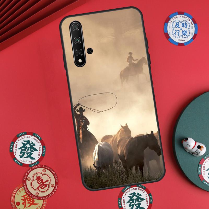 Rodeo Cowboy Lasso Horses For Huawei Nova Y73 Y72 Y61 Y91 Y90 Y70 Y60 12s 12i 11i 8i 9 10 SE P60 Pro P30 P40 Lite Case
