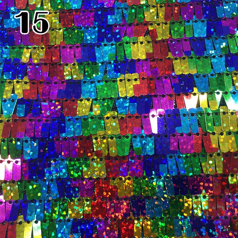 100x130cm Glitter Sparkly Fabric Iridescent Sequin Embroidery Mesh Fabric Stage Costume Party Evening Dress Decor Diy Material