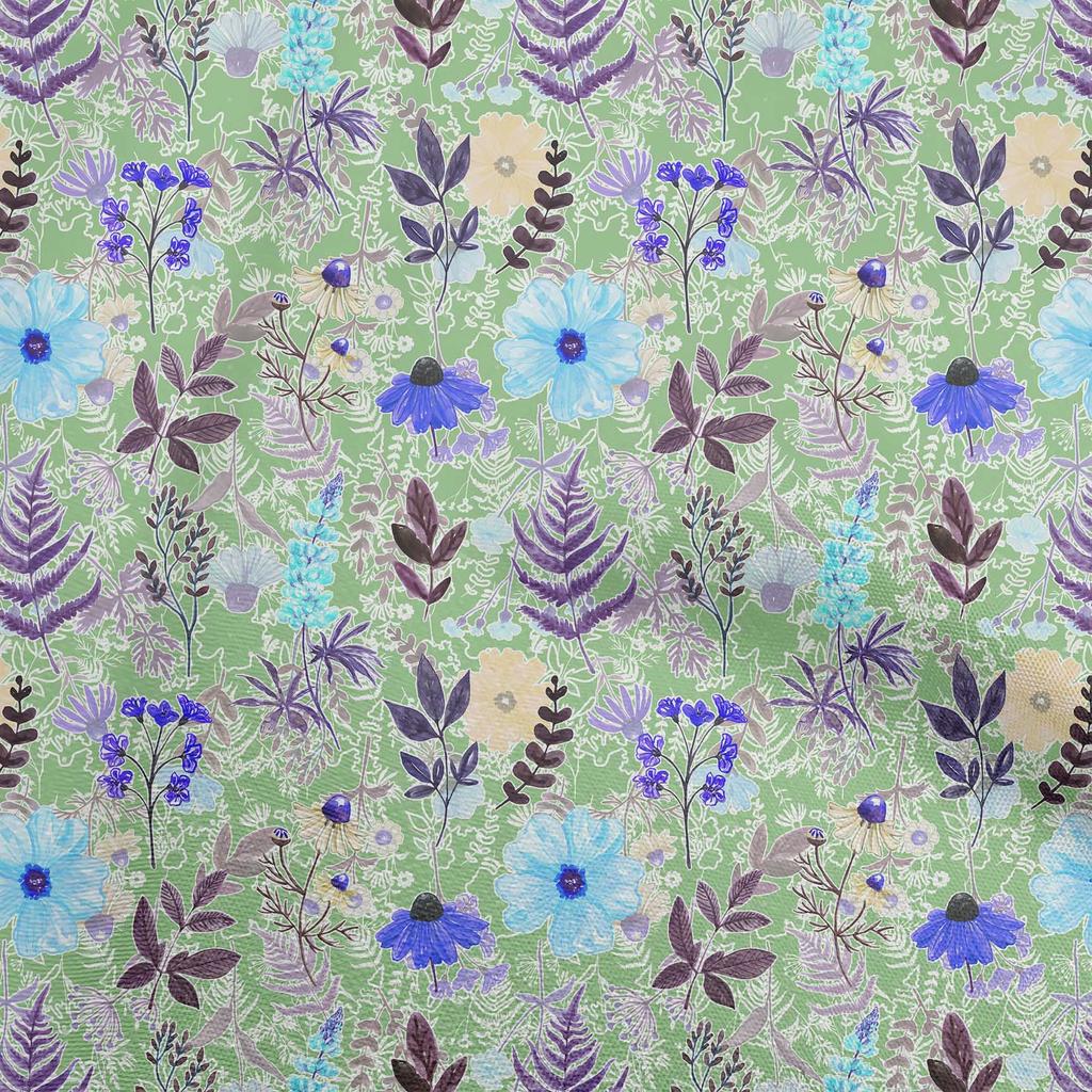 oneOone Cotton Flex Dusty Green Fabric Floral  Sewing Craft Projects Fabric Prints By Yard 40 Inch