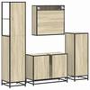 4 Piece Bathroom Furniture Set In Sonoma Oak Engineered Wood
