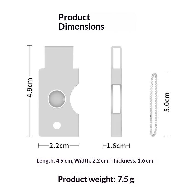 Metal Protective Case For Yubikey 5C Nfc Drop-Proof Security Key Cover Shell With Chain Durable Metal Housing For Travel Office