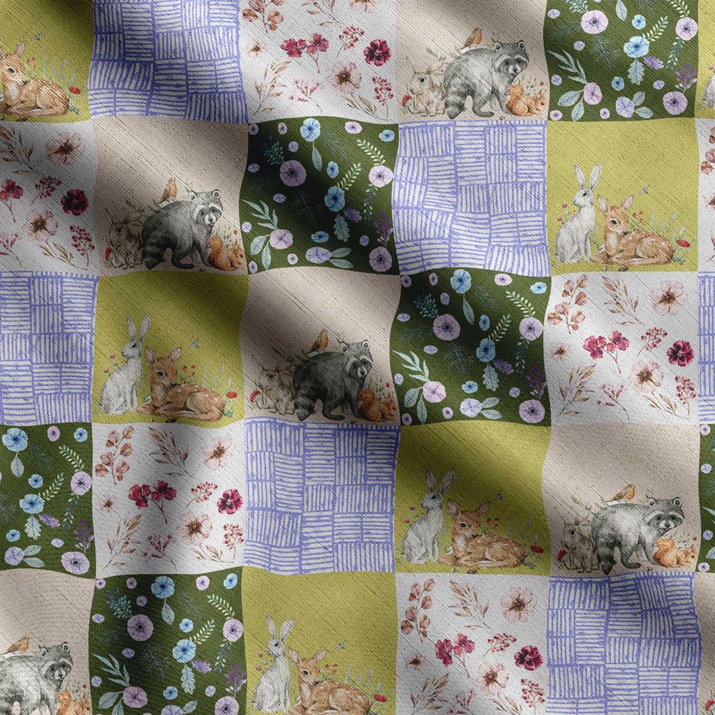 Soimoi Tierdruck, Baumwollbatist, Quiltstoff, verkaufter Massenware 42 Zoll breit, mittelschwerer Baumwollstoff, Nähzubehör,