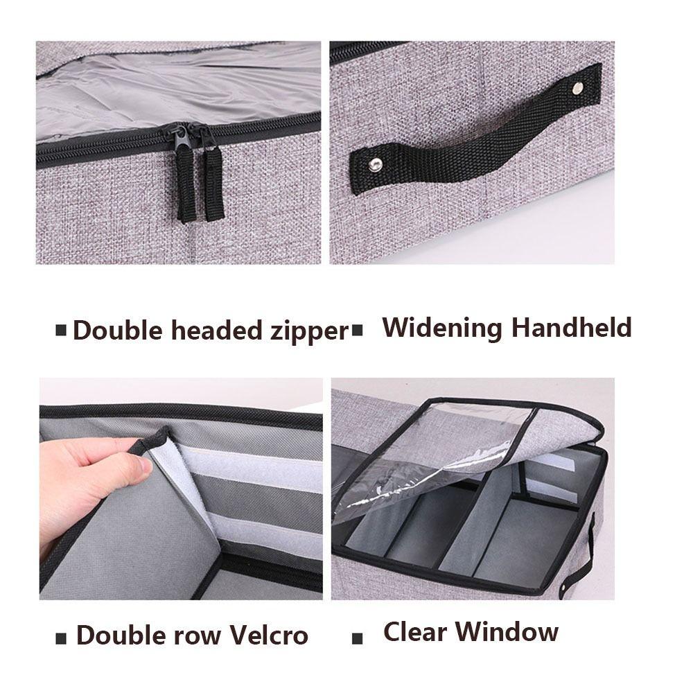 Foldable Folding Clothes Storage Bag with Cover Clothing Dustproof  Organizer  Bedroom