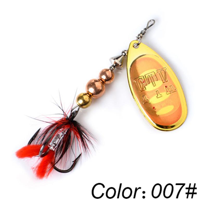 

FTK Willow Spinner Lure 12 г 18 г Медь Размер 3#-5# с тройным крючком 1#-1/0# Рыбная приманка 12g-007