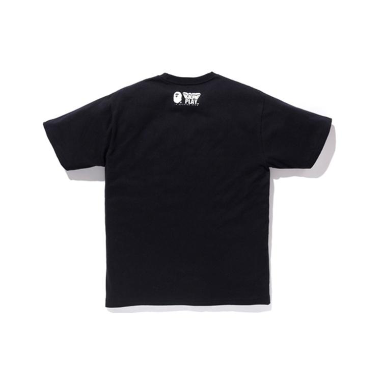 BAPE A Bathing Ape x Medicom Toy Camo College Tee 'Black' Unisex 1F73-110-907