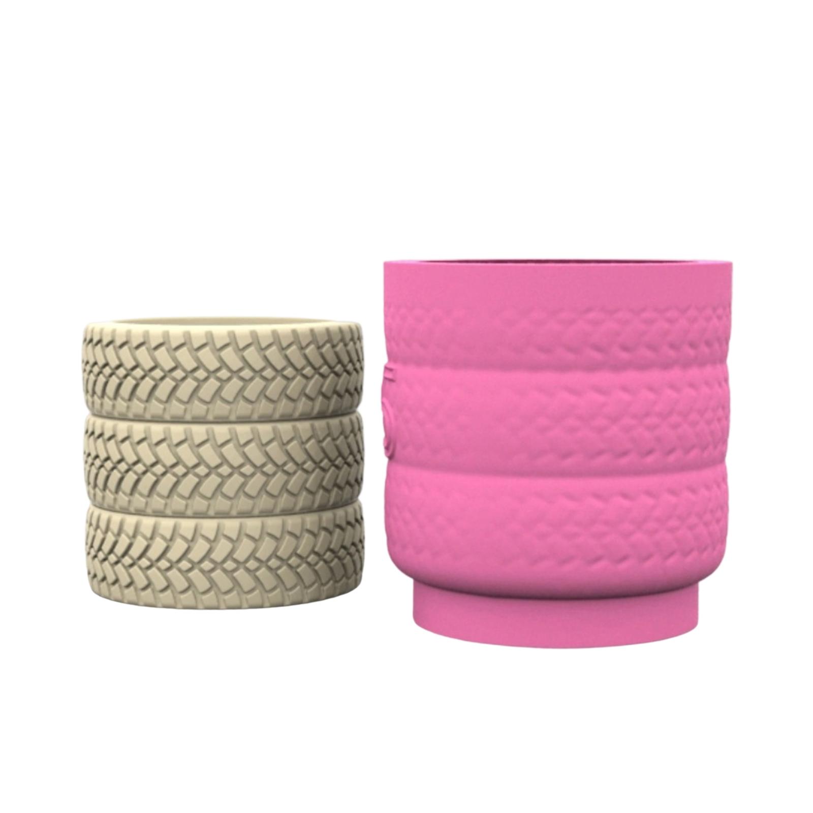 

Многоразовая силиконовая форма для вазы из шины, универсальный набор для литья из смолы для украшения дома и офиса и хранения ювелирных изделий