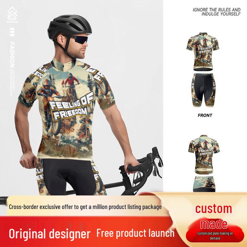 

Men s Quick-Dry Cycling Jersey & Shorts Set - Summer 2025 Niche Design 2XL