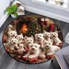 West Highland Terrier Runder Teppich, Teppich für Wohnzimmer Schlafzimmer Sofa Spielzimmer Dekor, Rutschfeste Bodenmatte