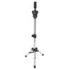 Hairdressing Training Head Holder Adjustable Salon Model Mannequin Head Tripod Stand Silver
