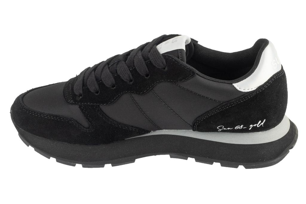 SUN68 Ally Gold Silber, Schwarze Damen-Sneaker
