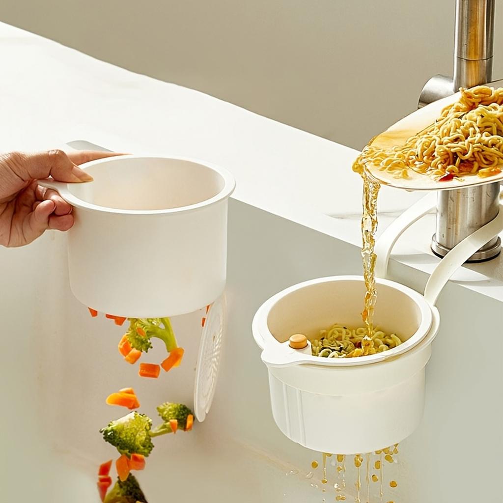 Household Kitchen Sink Hanging Strainer Basket Food Residue Filter for Drainage and Cleaning with Handle Design for Easy Installation and Removal