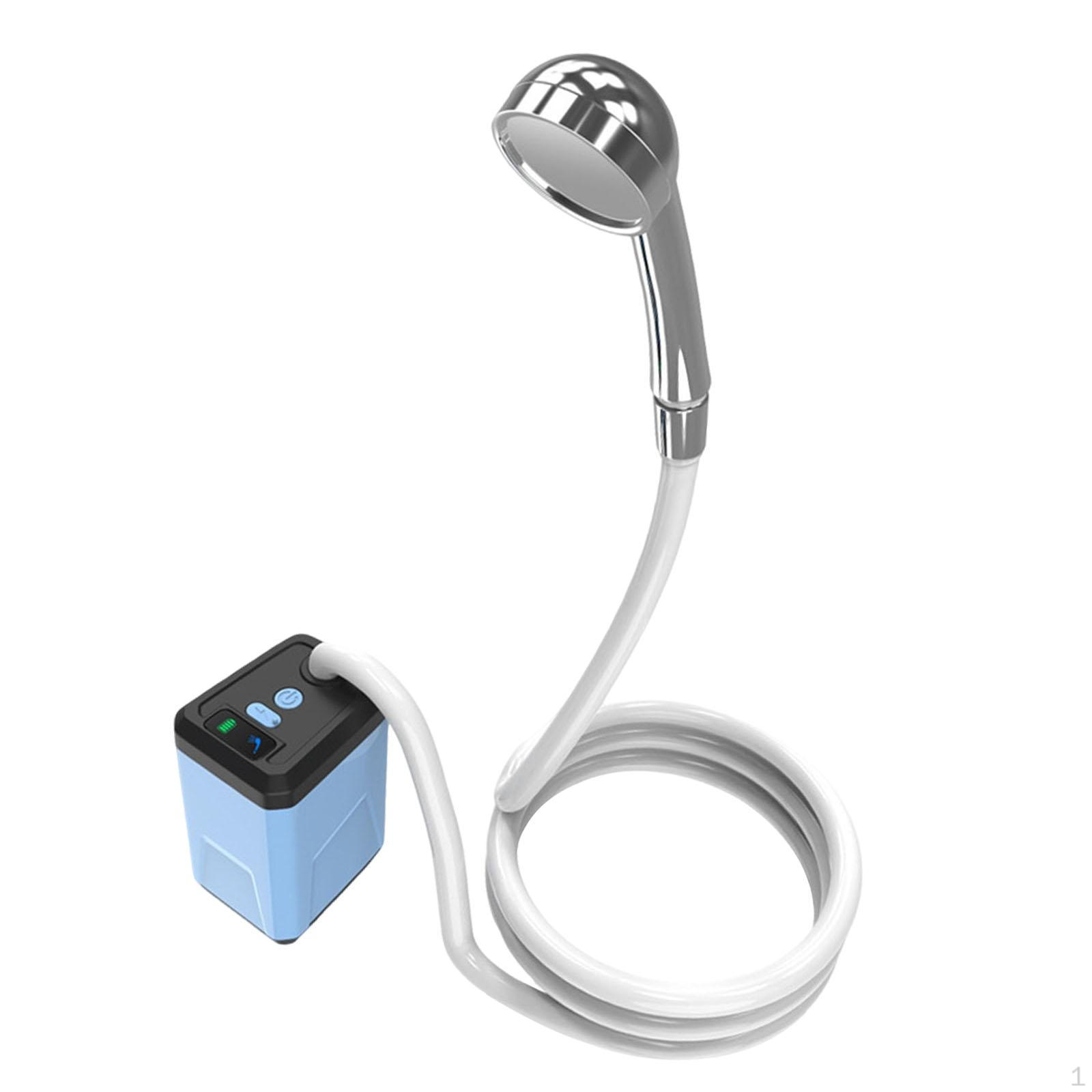 

Electric Outdoor Shower Portable Handheld Camp Camping for Travel синій