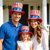 Lightweight Breathable Hat American Flag Top Hat, Uncle Costume for 4th of July, Independence Day Accessory Red White Blue Patriotic Party Decoration