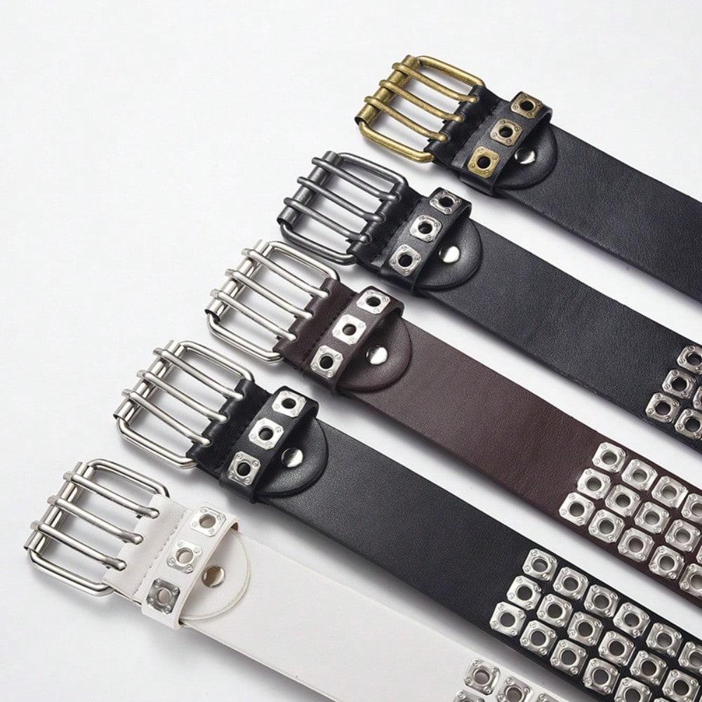 New Men's and Women's Same Willow Hollow Air Eye Punk Style Belt Personalized Trend Waist Belt