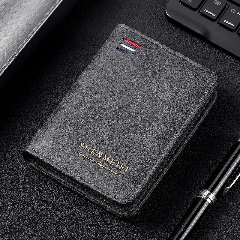 Men’s PU Leather Bifold Wallet Slim Card Holder Compact Billfold Wallet with Multiple Card Slots Cash Pocket Business Wallet