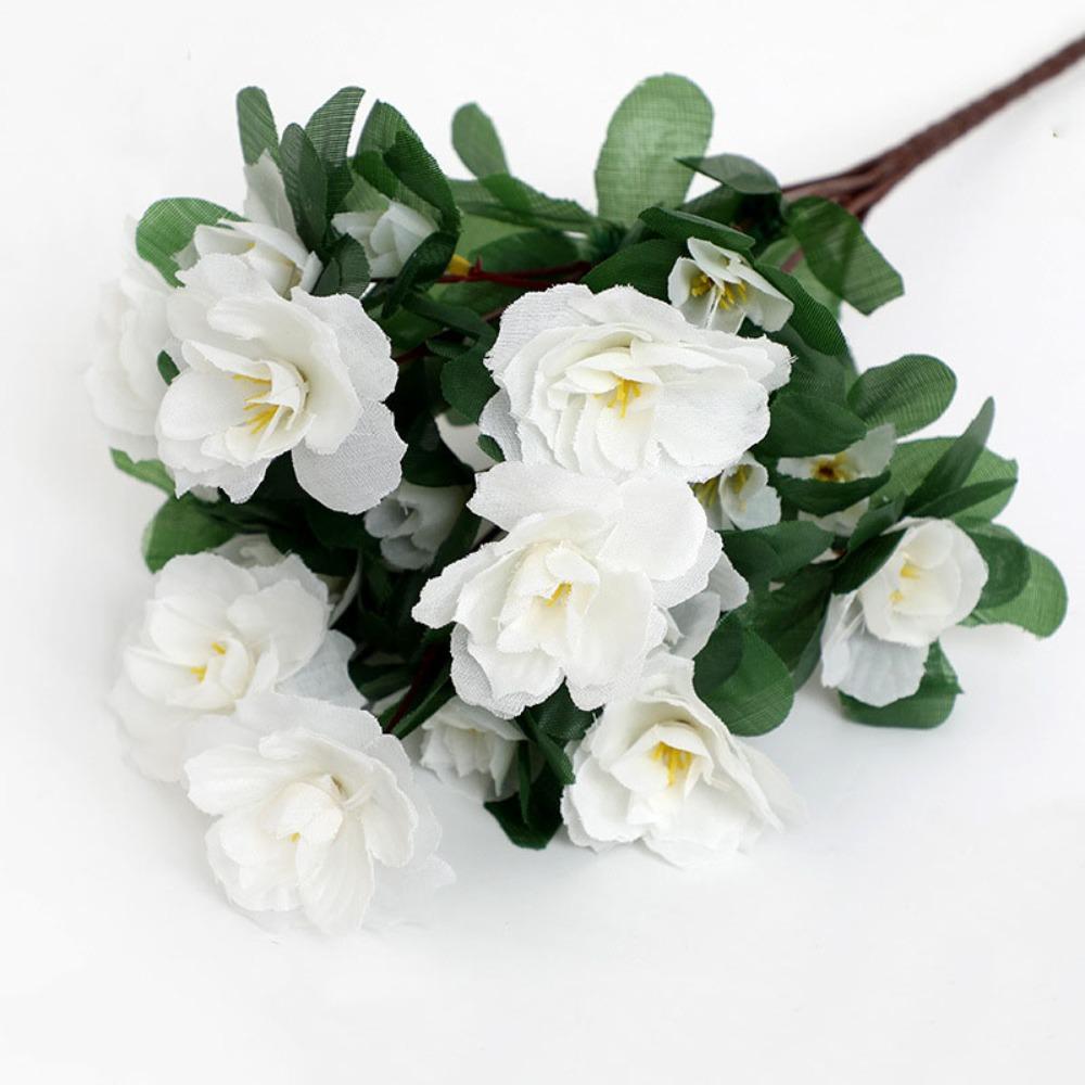 

Decor Silk Flower Artificial Rhododendron Arrangements DIY 21 Head Fake Flower Handmade Bouquet Indoor and Outdoor