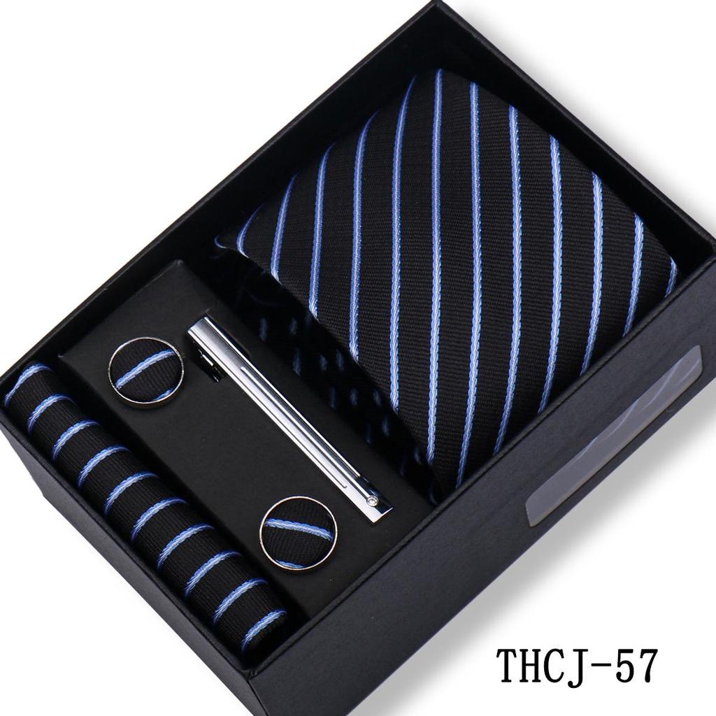 Men's 4-Piece Tie Gift Set for Business, Wedding, and Formal Wear.