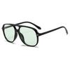 European & American Stylish Unisex Double Bridge Sunglasses - Trendy, Versatile, Large Frame for Outdoor Sun Protection