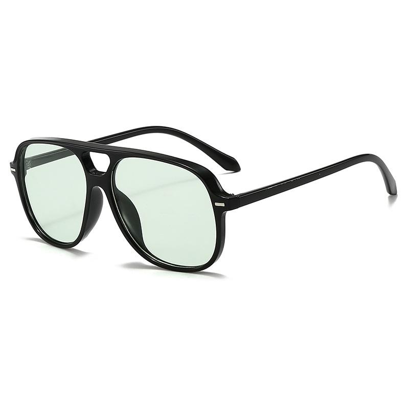 European & American Stylish Unisex Double Bridge Sunglasses - Trendy, Versatile, Large Frame for Outdoor Sun Protection