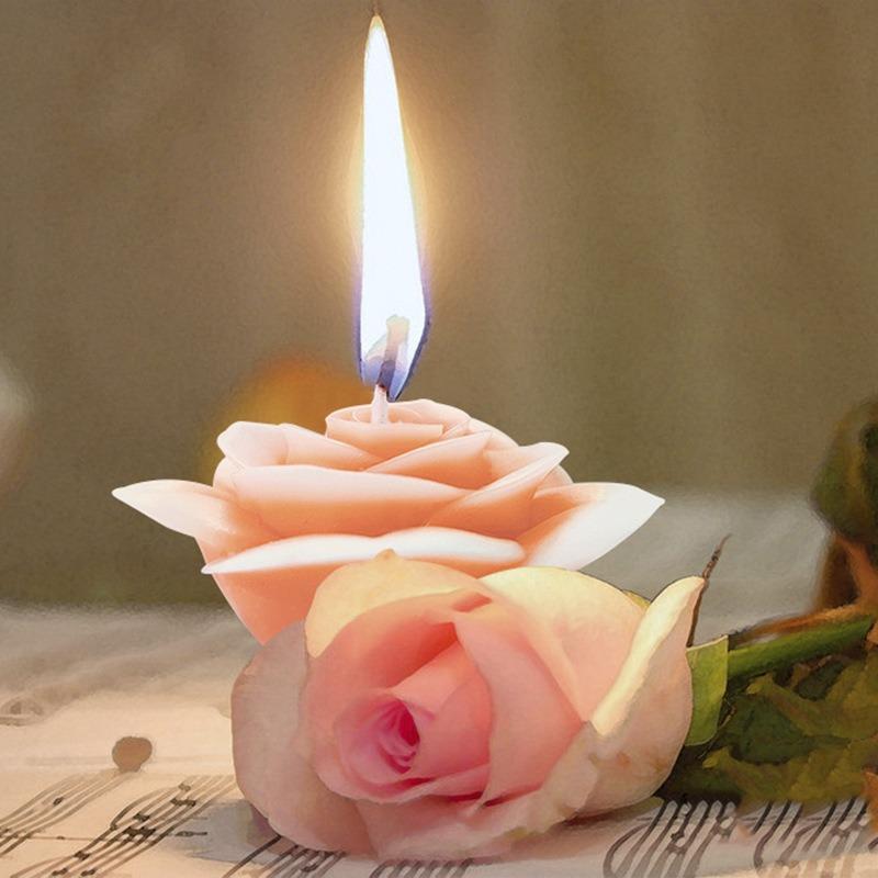 1pc Flower Silicone Mold Aromatherapy Candle Baking Cake Rose Mousse Epoxy Resin DIY Craft Making Tool