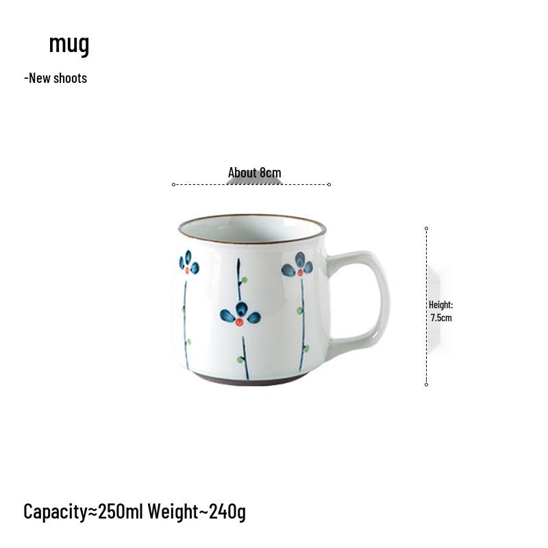 

Nishida Mugyu Hand-Painted Ceramic Coffee and Milk Mug 250ml