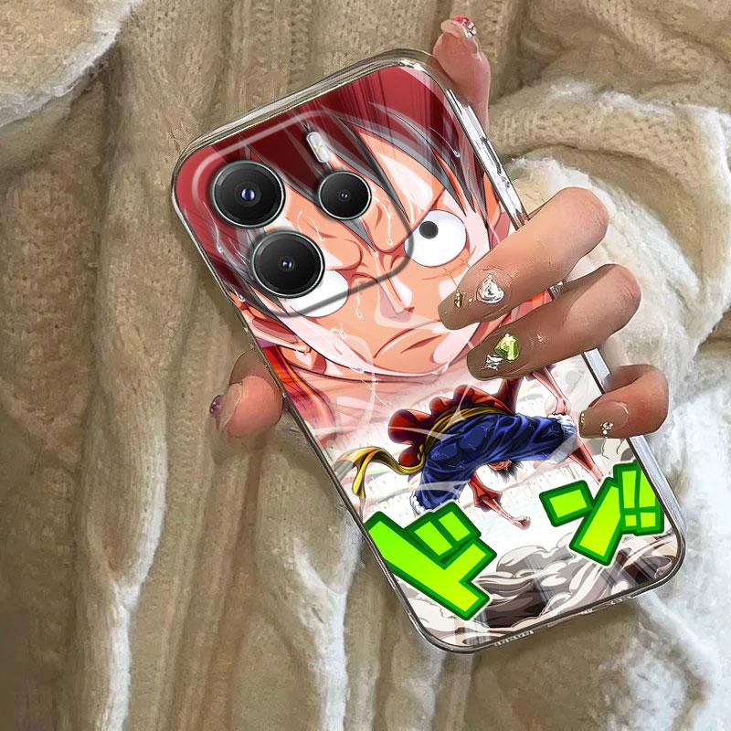 Straw Hat Luffy Case For Xiaomi Redmi Note 15 14 13 12 11 Pro Plus O-One Pieces Cover For Redmi 15C 15 14C 13C Clear Phone Cases