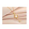 Gold Pearl Key Pendant Titanium Steel Clavicle Necklace For Women
