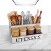 Space Saving Kitchen Utensil Holder Wooden Cutlery Storage Box Silverware Holder  Dining Room