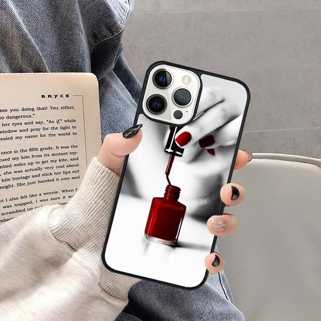 Nagellack Collage Handyhülle Cover für iPhone 17 Air 16 16e 15 13 14 11 12 Pro Max Plus coque fundas Schale