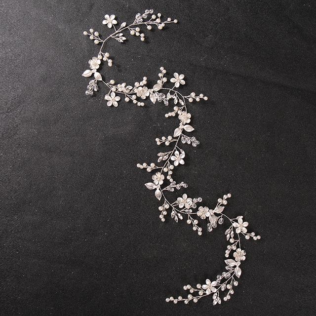 

Роскошная ручная работа, двойной ободок для волос со стразами, свадебные ободки, тиара, свадебные аксессуары для волос, цветочный хрустальный гребень для волос, ободок для волос серебряный