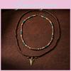 Retro Hip Hop Mens Jewelry With Natural Coconut Shell And Alloy Pendant For Daily Wear