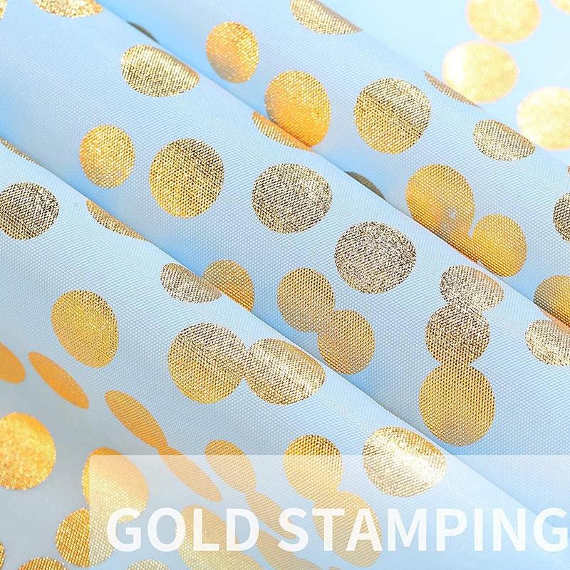 137X274Cm Rectangle Disposable Bronzing Gold Dot Waterproof Party Tablecloth For Birthday Restaurant Wedding Decoration