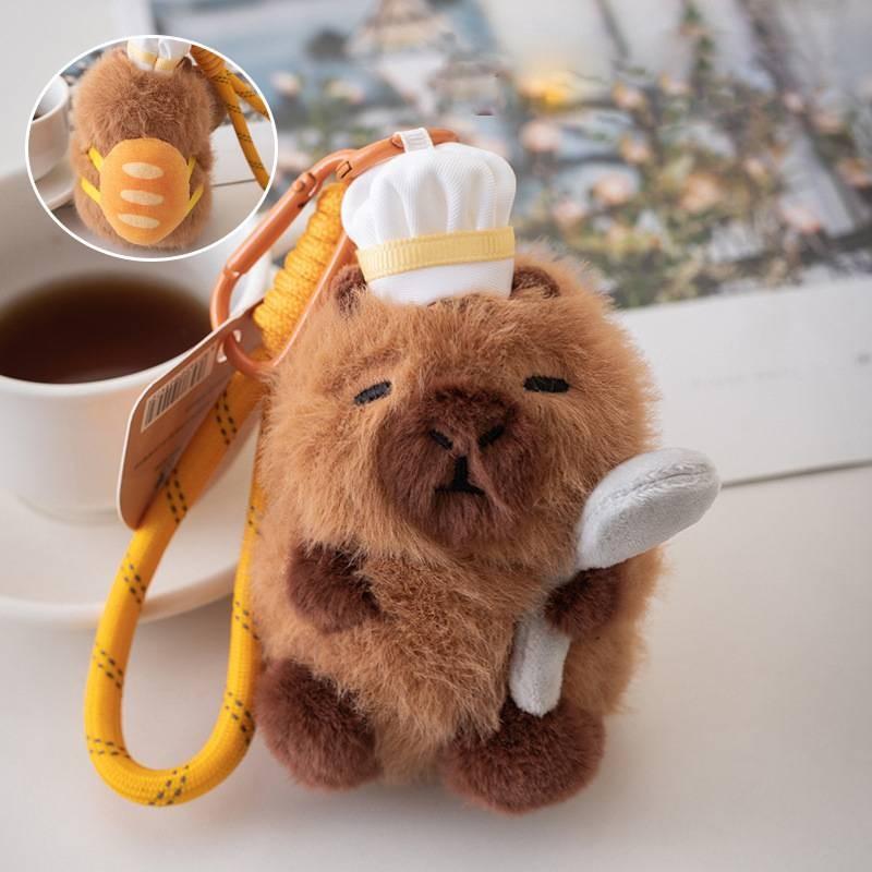Plush Capybara Toy Keychain Creative Adorable Pendant Collectors Gifts Dolls