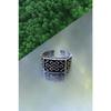Knight Labyrinth Model Unisex Adjustable Black Ring