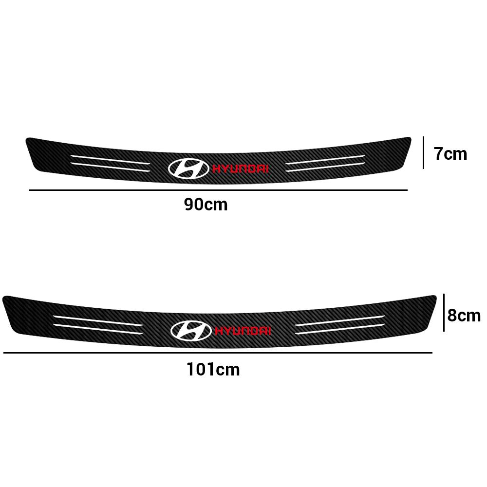 Car Accessories Trunk Rear Bumper Carbon Fiber Stickers For Hyundai I10 I30 I40 IX20 IX35 Tucson Solaris Accent Azera Elantra mb2
