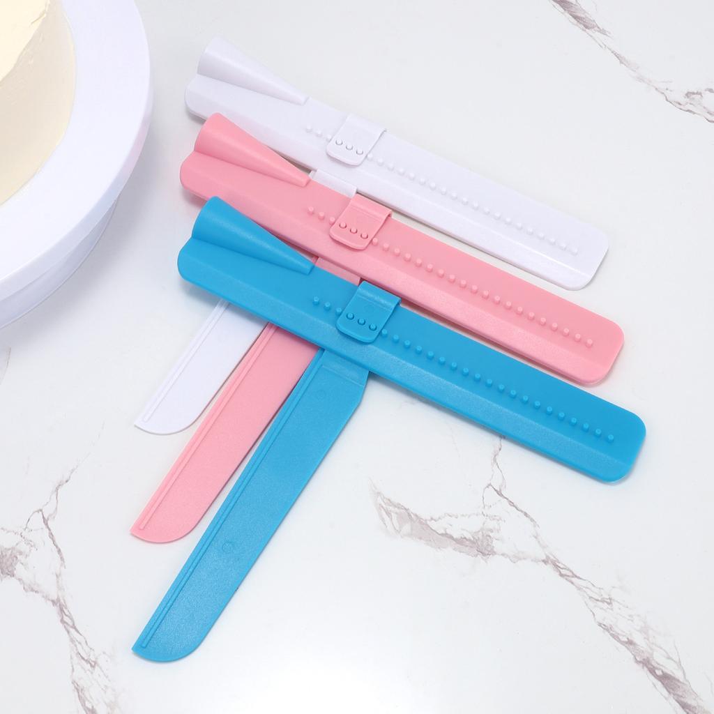 Adjustable Cake Scraper Icing Smoother PP Rotary Cream Smoothing Spatula Kitchen Baking Edge Tool for Buttercream, Mousse