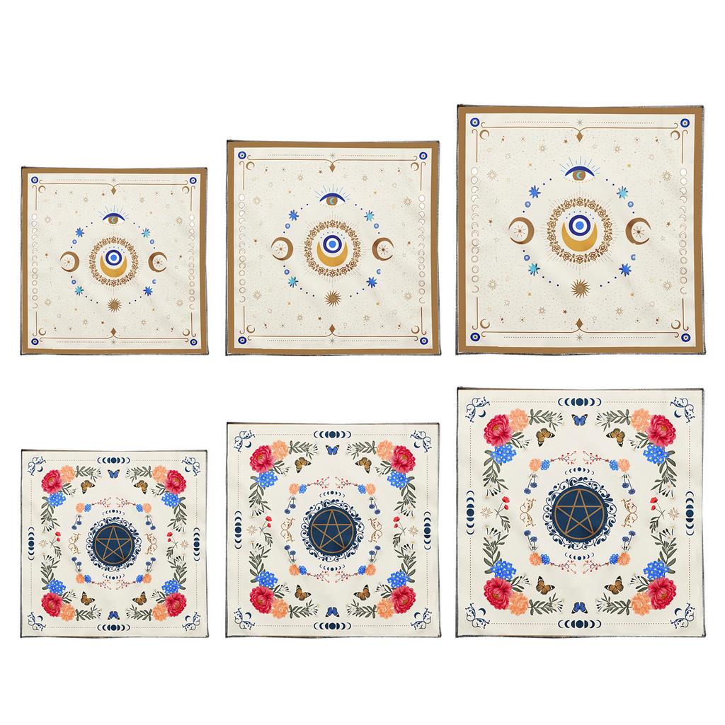 Tarots Tablecloth Altars Cloth Eye Moon Pattern Astrology Tablecloth Divinations Card Cloth Tapestry Wall Decoration