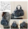 KSLAT Damen Jeans-Tragetasche, Canvas-Umhängetasche, Crossbody-Tasche, Großes Fassungsvermögen, A4-Format-kompatibel, Koreanischer Stil, Lässig, Handtasche, Schule/Pendler