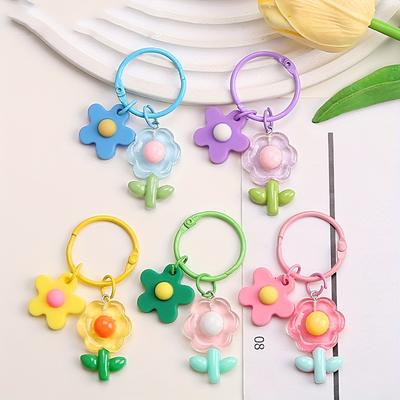5pcs Floral Circle Style Accessories for Luggage Accessories Decoration, Mobile Phone Charms, Bag Pendants, and Small Gift Items