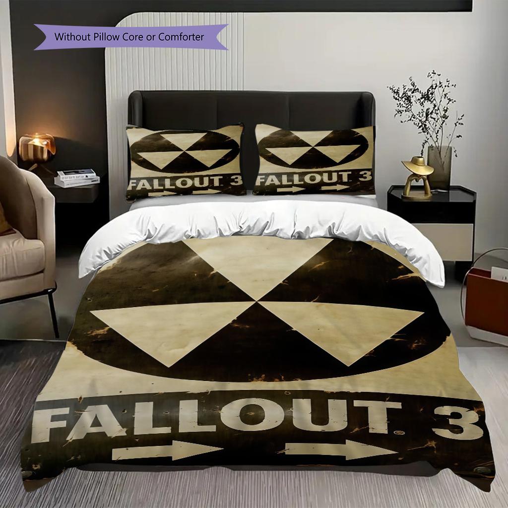 Fallout Postapocalyptic Survival Threepiece Set 1 Duvet Cover 2 Pillowcase Without Core Soft And Comfortable Christmas Birthday Gift