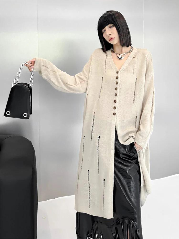 

Xitao Женский кардиган с вырезом в гонконгском стиле LJ1077 One Size абрикосовый