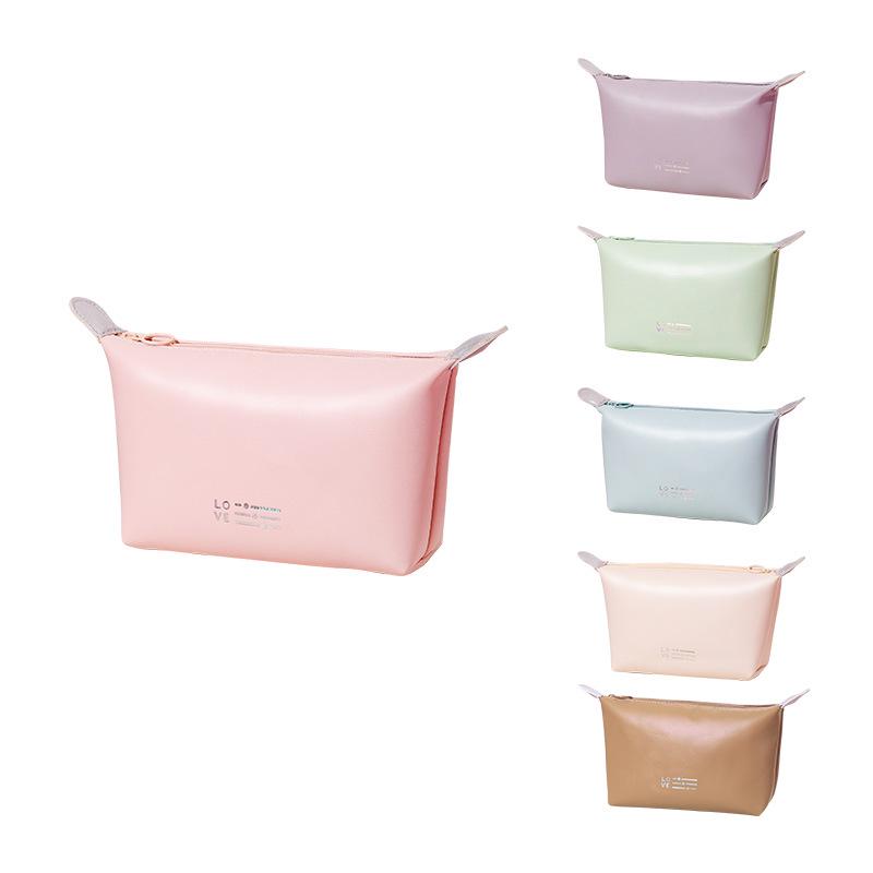 Dumpling-Shape PU Large-Capacity Waterproof Cosmetic Travel Bag