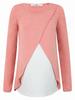 Women's Pink Long-Sleeved Nursing Top Bellybutton Maternity
