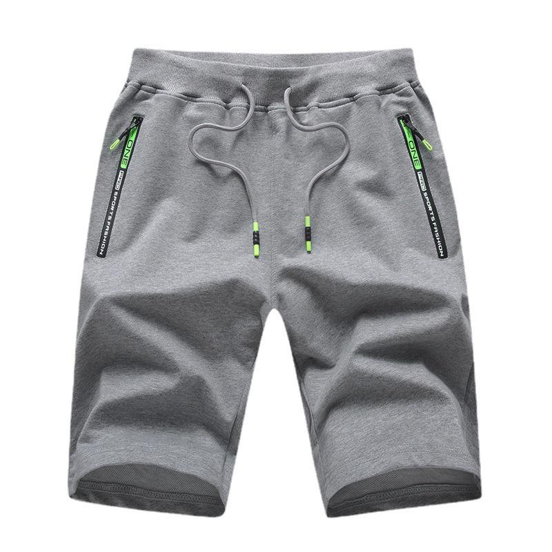 Men's Summer Cotton Knit Bermuda Shorts: Teen Sports Pants with Elastic Waistband for Beach & Casual Wear