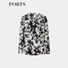 Ports LT8B055TPT084 Women's Floral Print Silk Blend Shirt