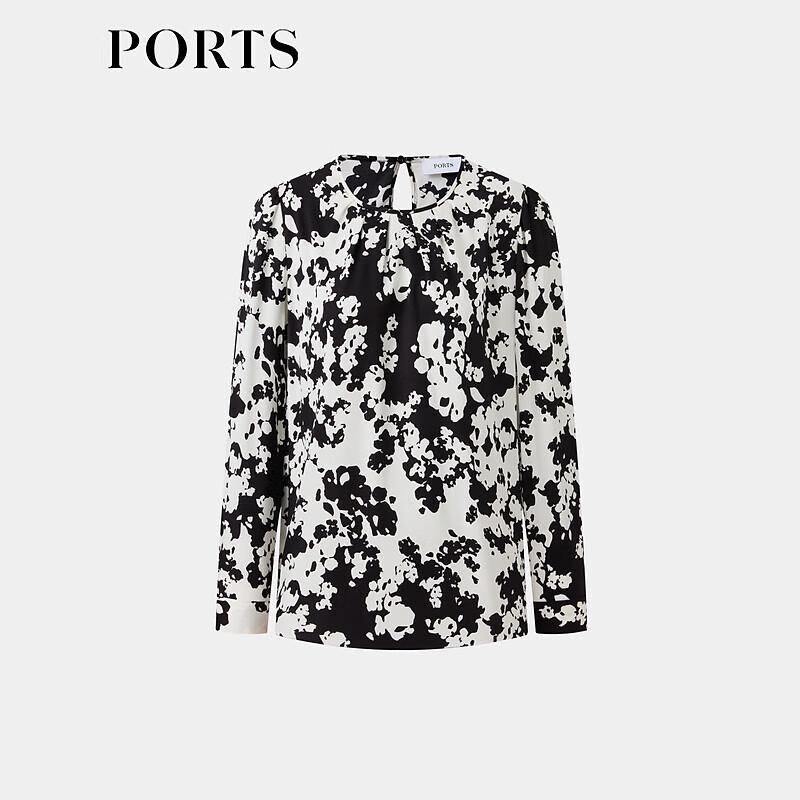 Ports LT8B055TPT084 Women's Floral Print Silk Blend Shirt