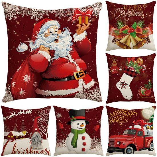 

Рождественская подушка, зимний мультяшный колокольчик, Санта-Клаус, Amazon, домашняя подушка, наволочка